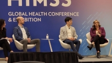 Jessica Hagen of MobiHealthNews, Joey Seliski of Allegheny Health Network, Alexander Ryu of Mayo Clinic, Kali Ariuni Ihde of Northwestern Medicine. 
