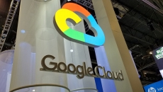 Google Cloud booth at HIMSS