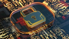 circuit board with a lock in the middle