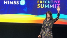 ROI Institute CEO Patti Phillips asks for a show of hands during the HIMSS25 Executive Summit.