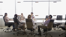 executives in a meeting room