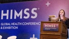 Dr. Tabitha Offut-Powell, vice president, Public Health Data Modernization and Informatics, speaks at HIMSS25 in Las Vegas Monday.