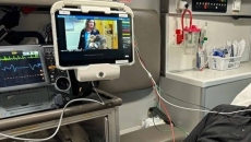 Doctor talking to patient on telehealth screen