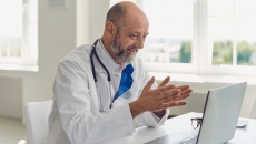 Doctor on a telehealth visit