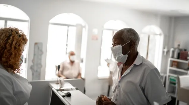 Healthcare worker in mask