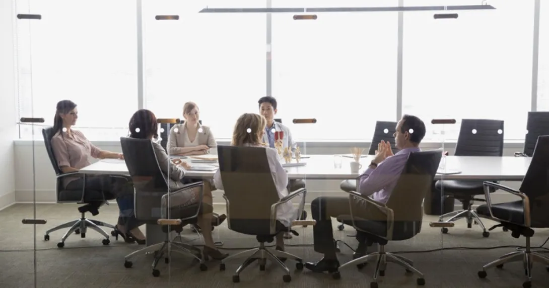 executives in a meeting room